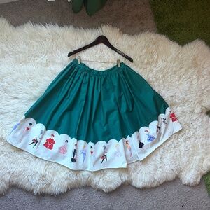 Gorgeous Green BARBIE Circle Skirt by Unique Vintage